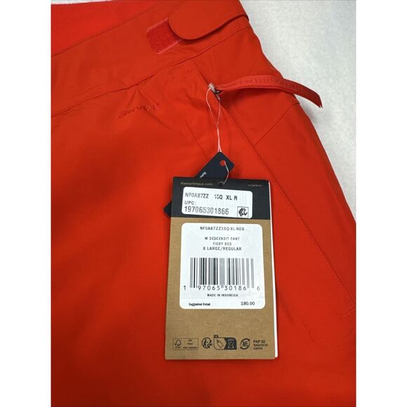The North Face Women’s Descendit Pants Fiery Red Size XL NWT - Picture 3 of 4